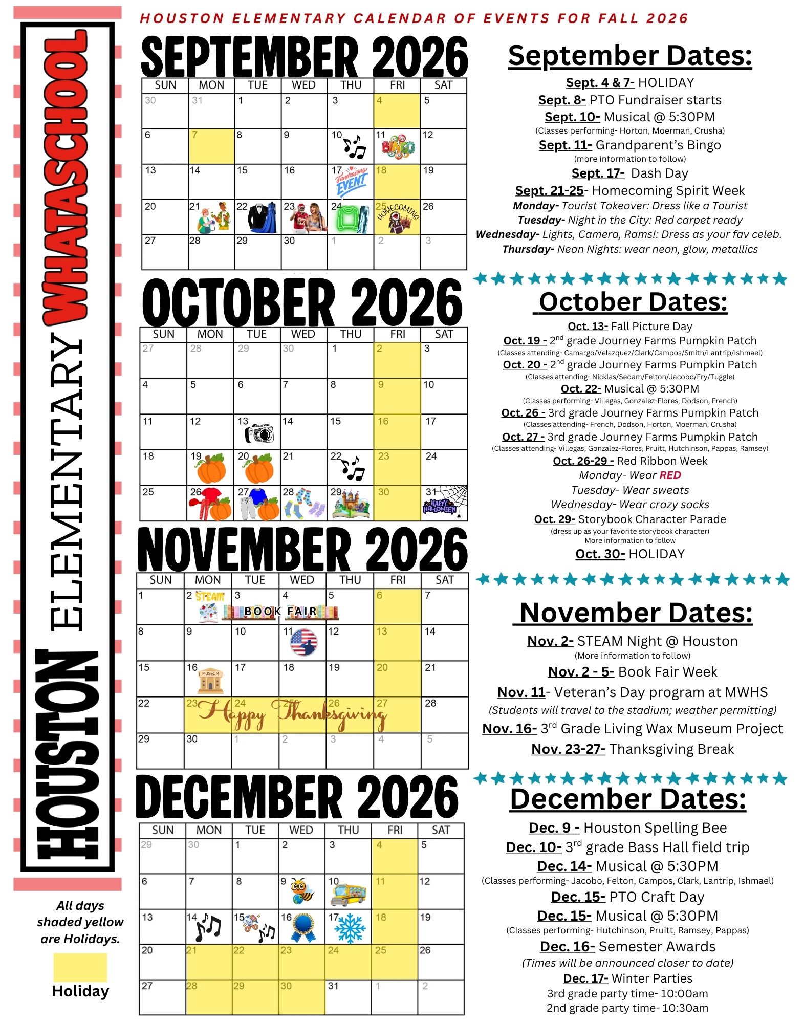 Fall Calendar