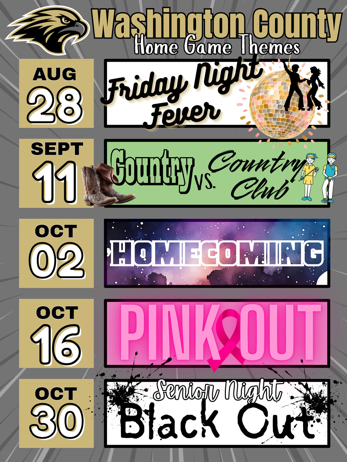 Varsity Home Football Game Themes