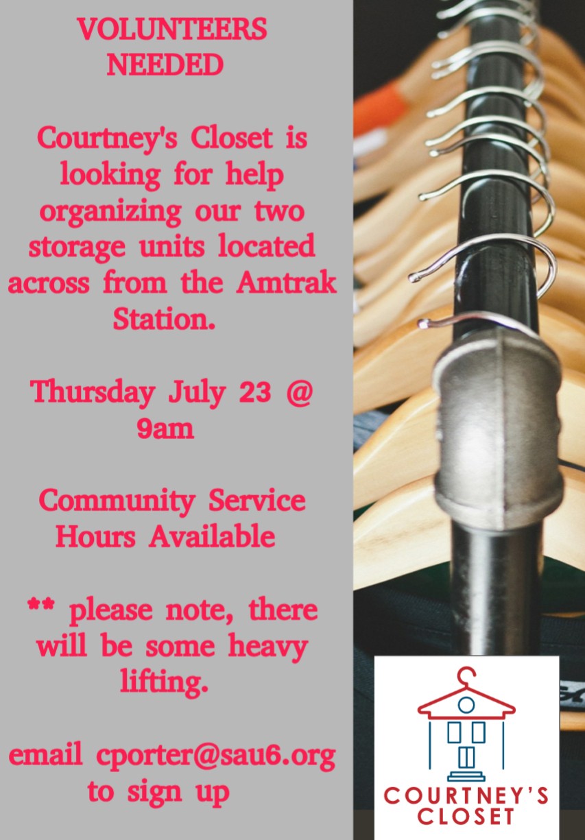 Courtney's Closet Community Service: 7/23/26