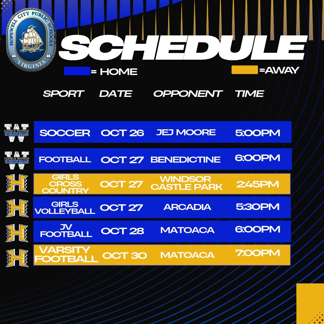 This Week's Game Schedule