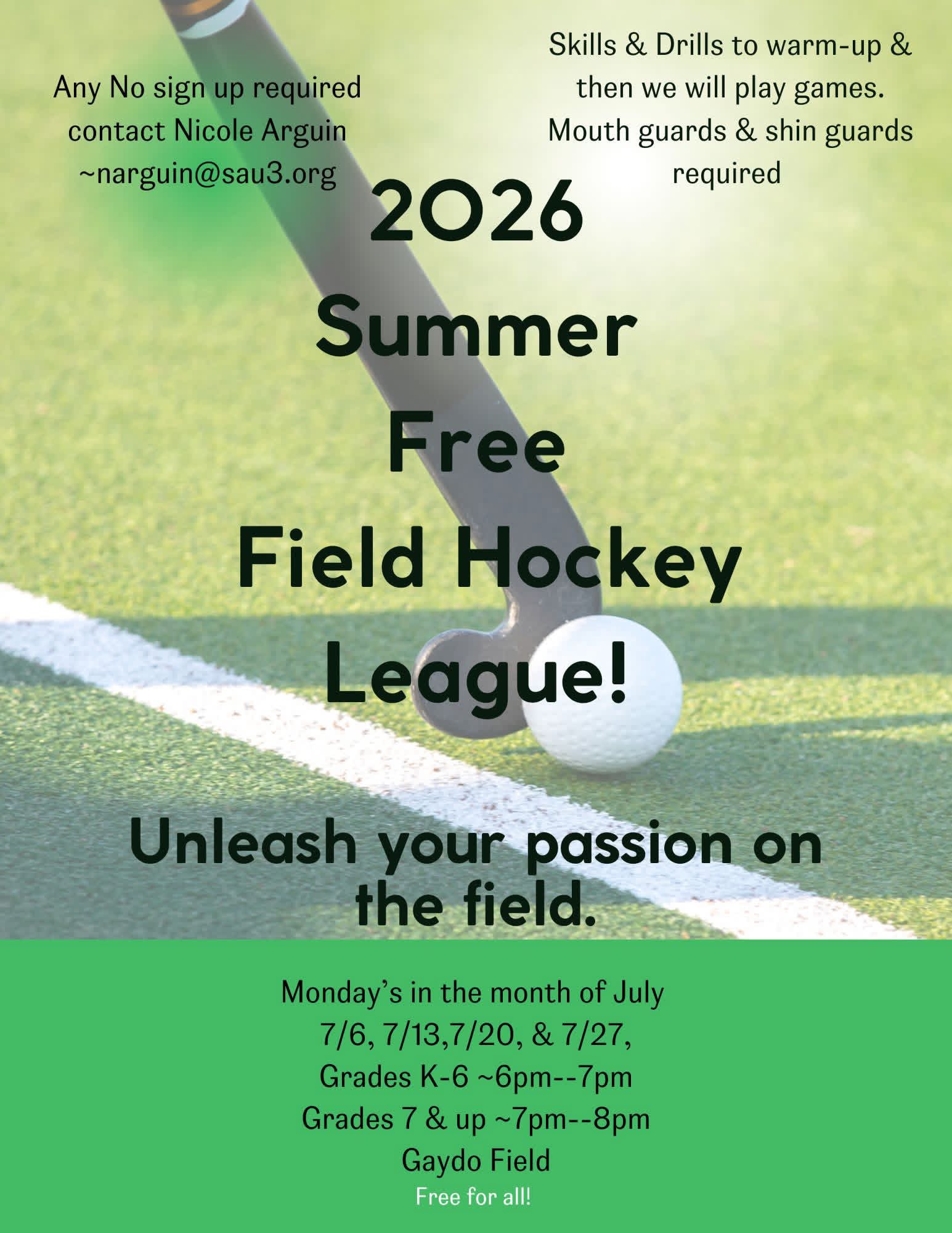 Field Hockey opportunity