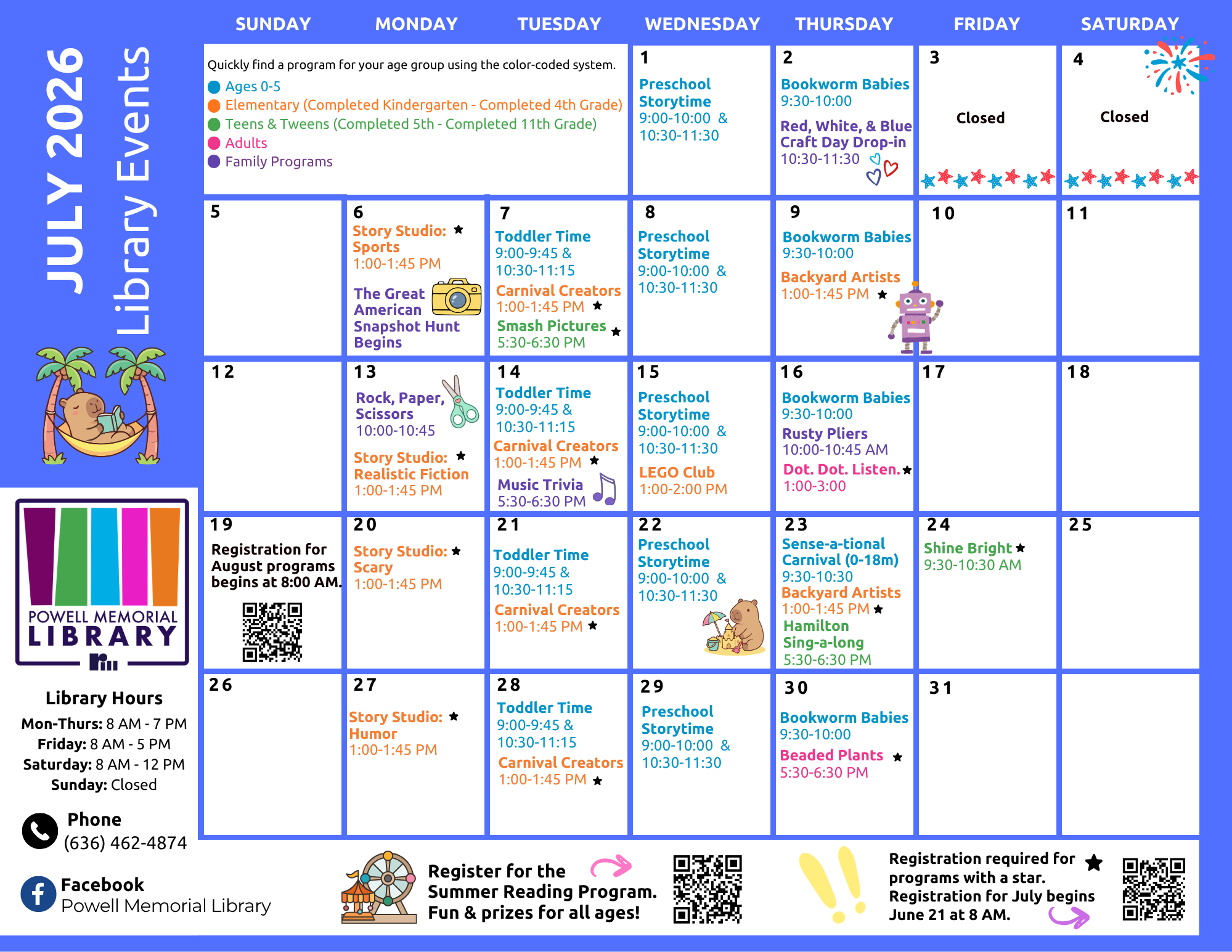 July Programs Are Here!
