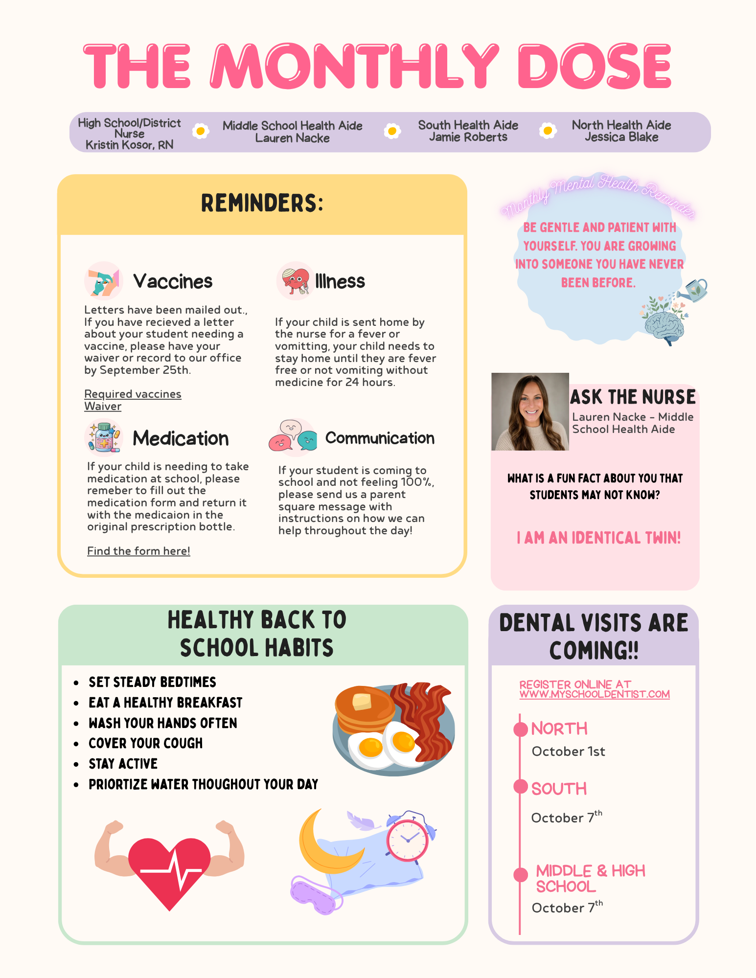 September Monthly Dose From Your Nurses