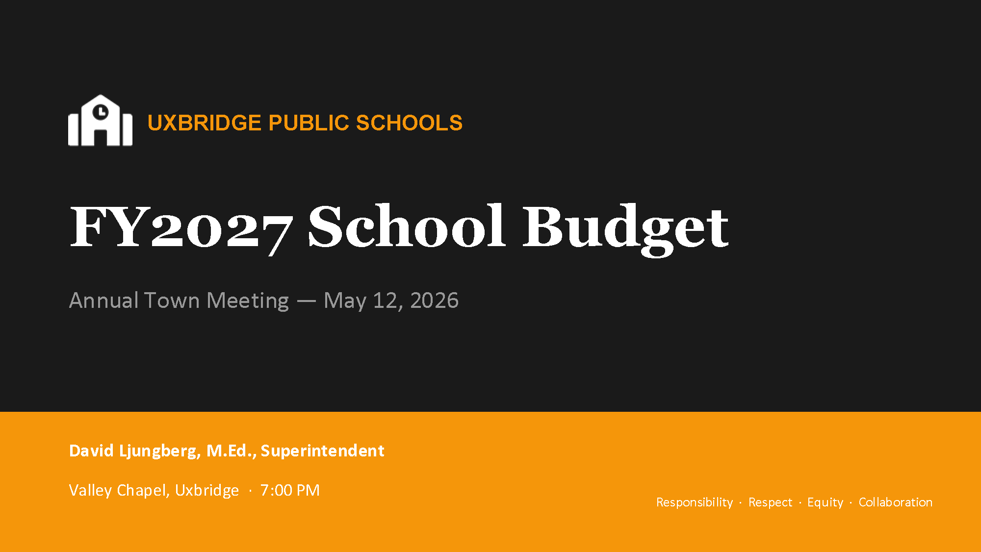 A Great Night for Uxbridge Public Schools:  Town Meeting Update