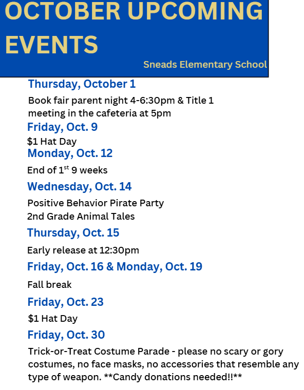 October Events