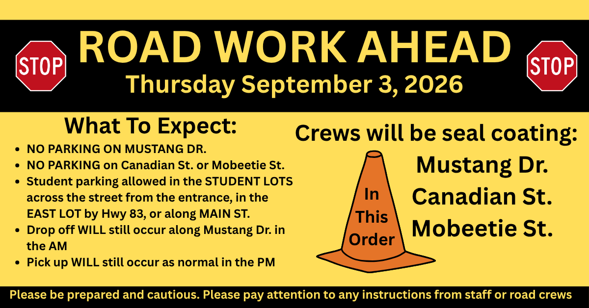 Road Construction on Tuesday September 4th
