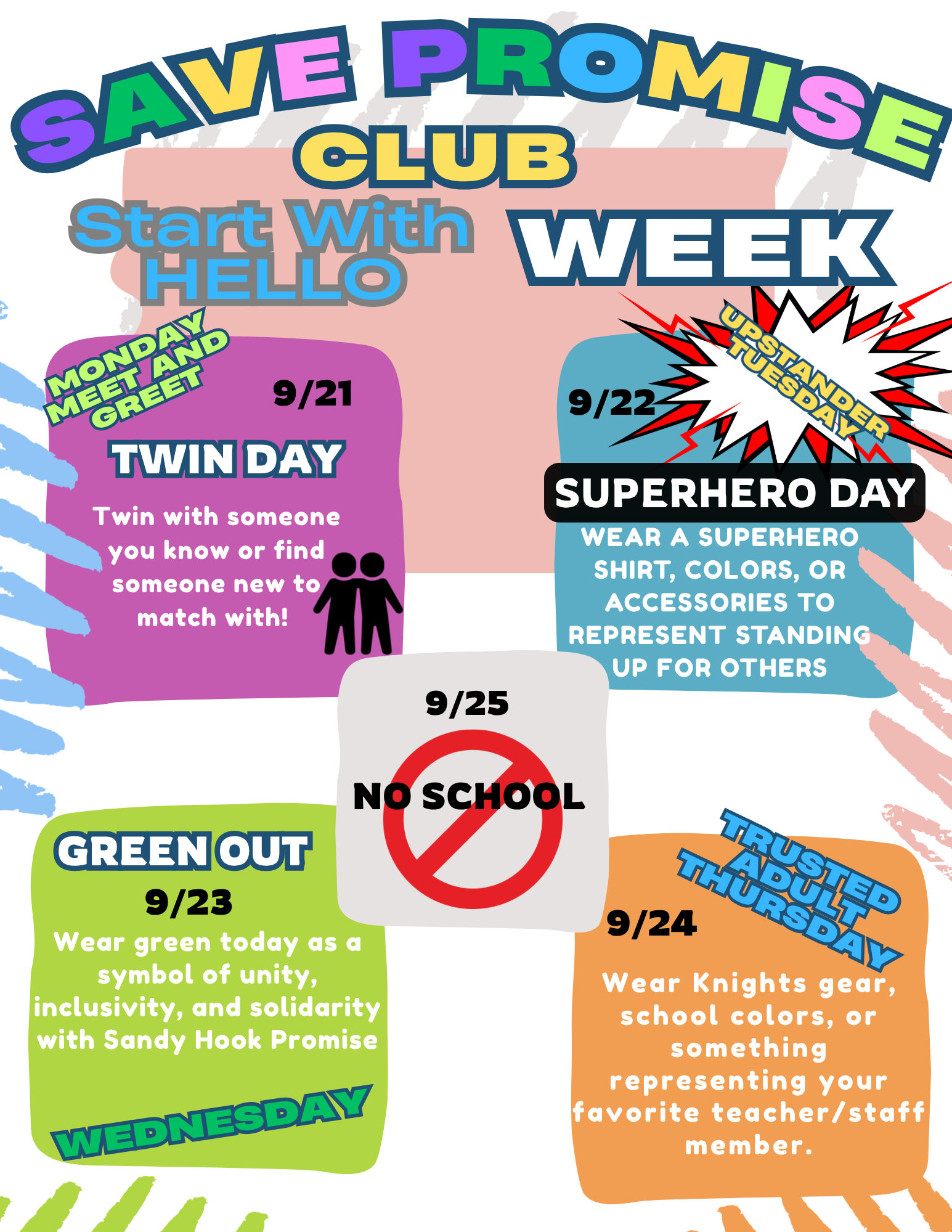 Start with Hello Spirit Week Sept. 21-25, 2026