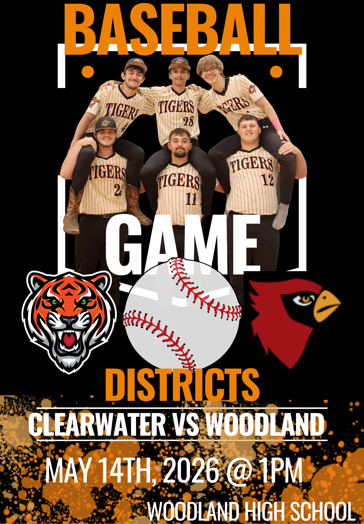 Baseball Districts Game @ Woodland- May 14th