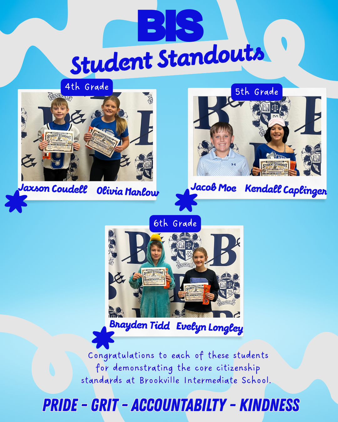 Grades 4 -6 Student Standouts