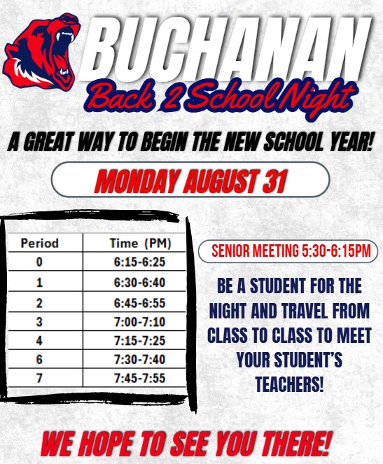 Back to School Night is Tonight!