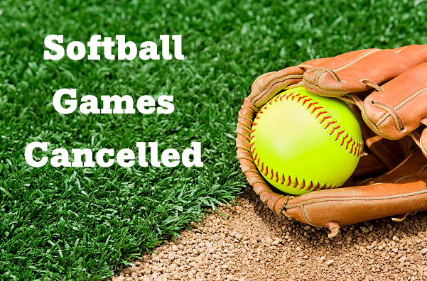 Softball Games Cancelled for Thursday