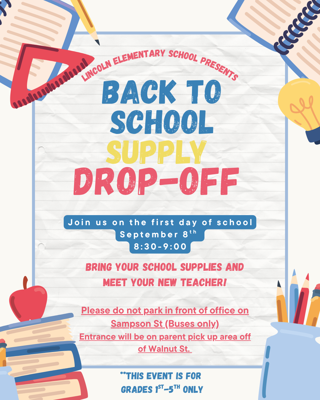 Back To School Supply Drop-Off!