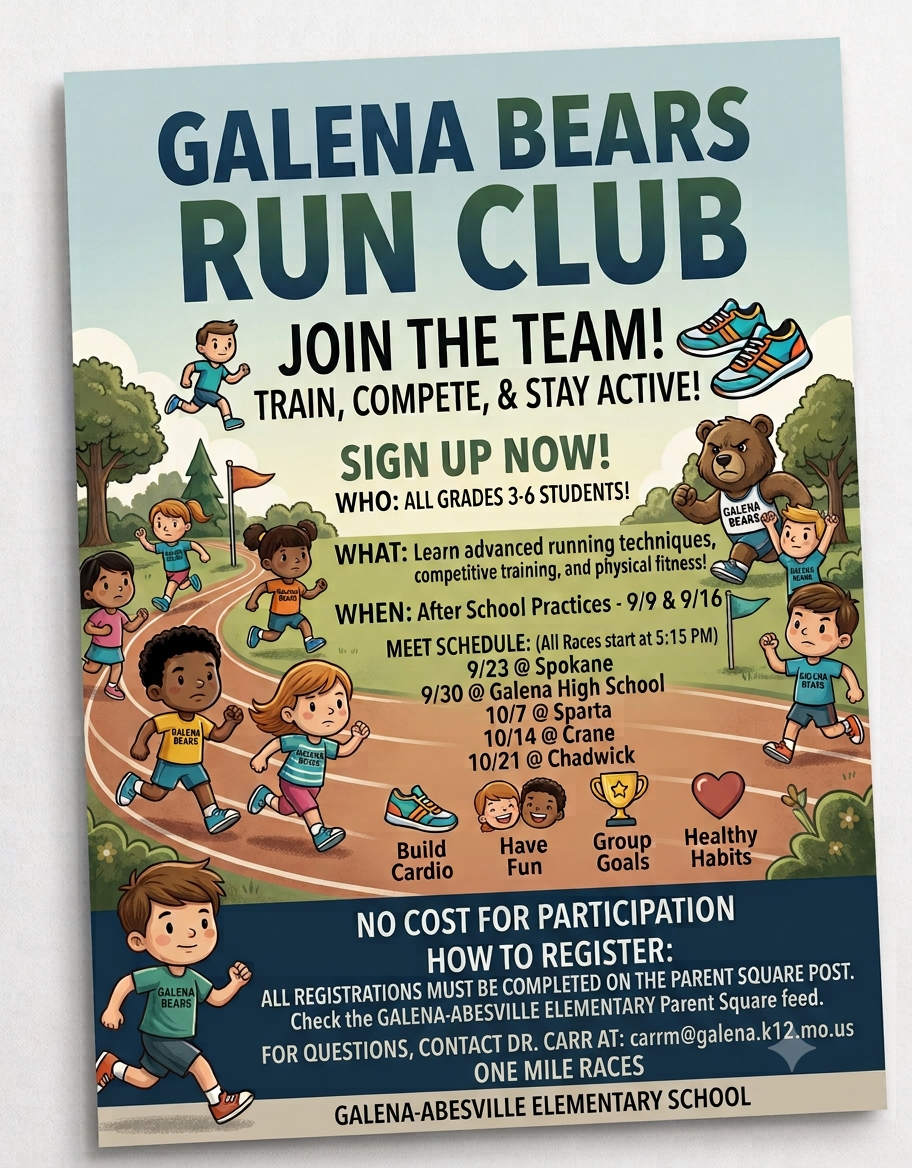 Join Elementary Run Club | Sign-Up in the Form Below