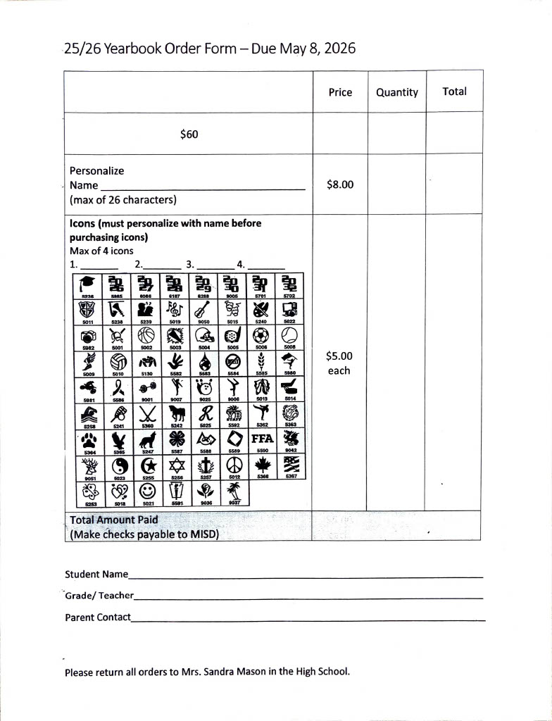 Yearbook Orders