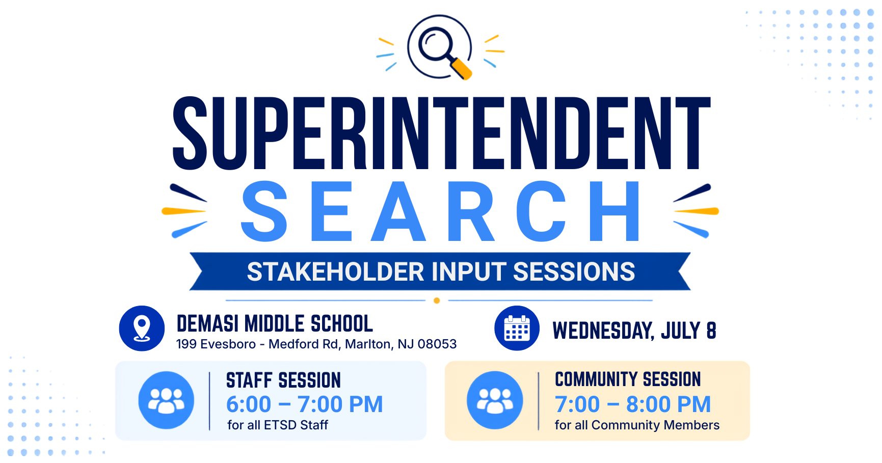 Stakeholder Input Sessions