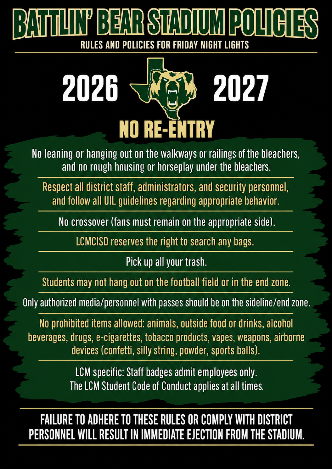 Stadium Policies