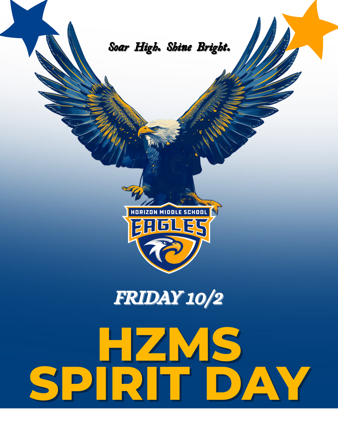 Friday 10/2: HZMS Spirit Day (Blue & Gold)