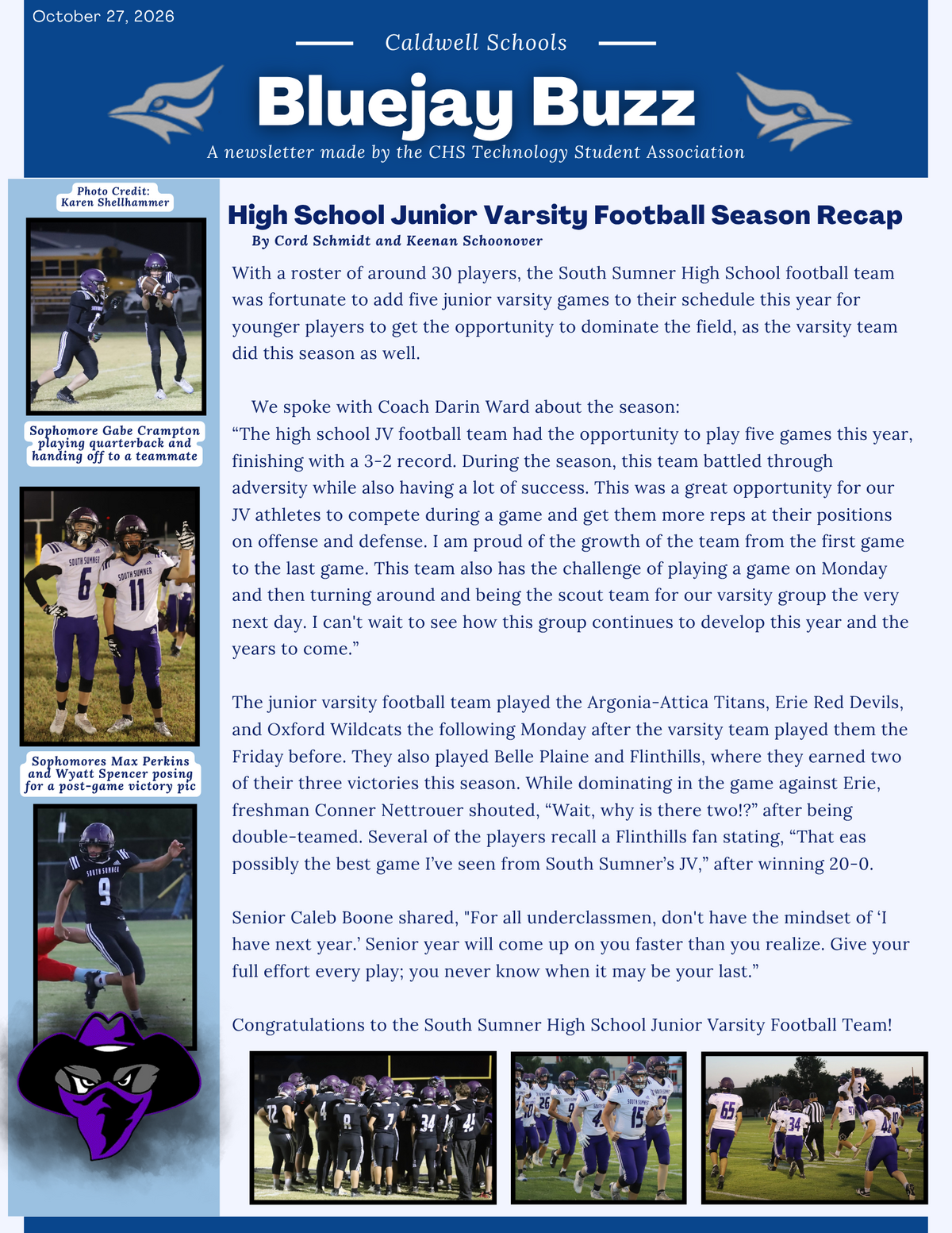 Bluejay Buzz Oct. 27th Edition