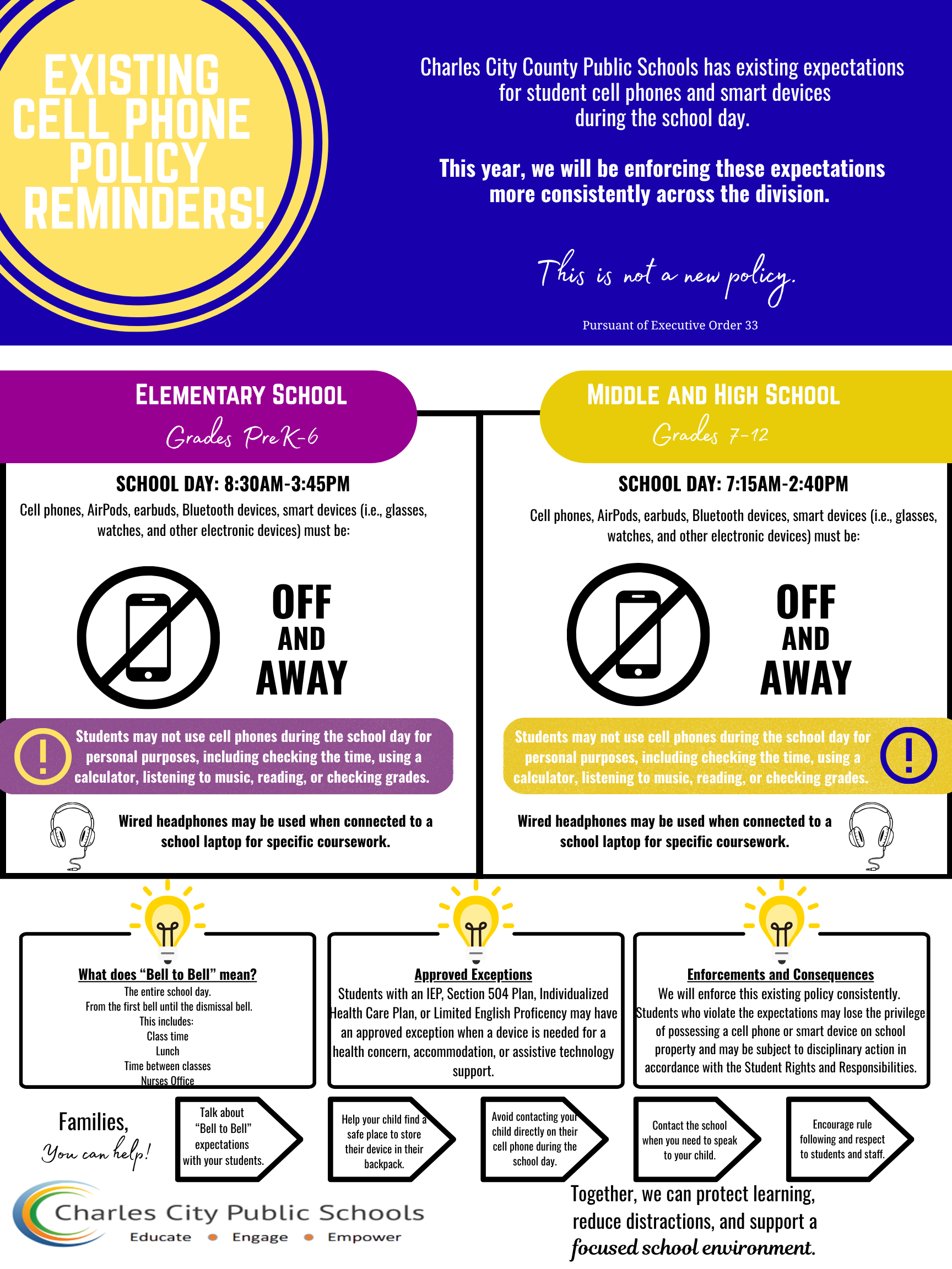 Cell Phone Policy Reminder
