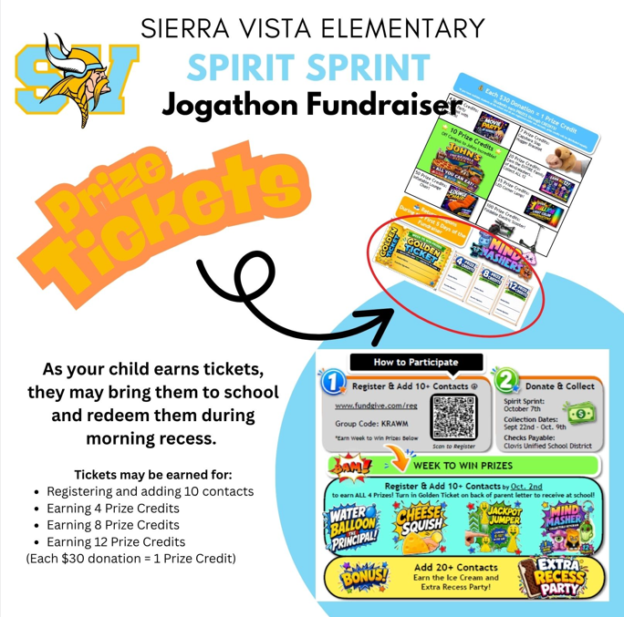 Sierra Vista School Spirit Sprint Starts Today! 🎉