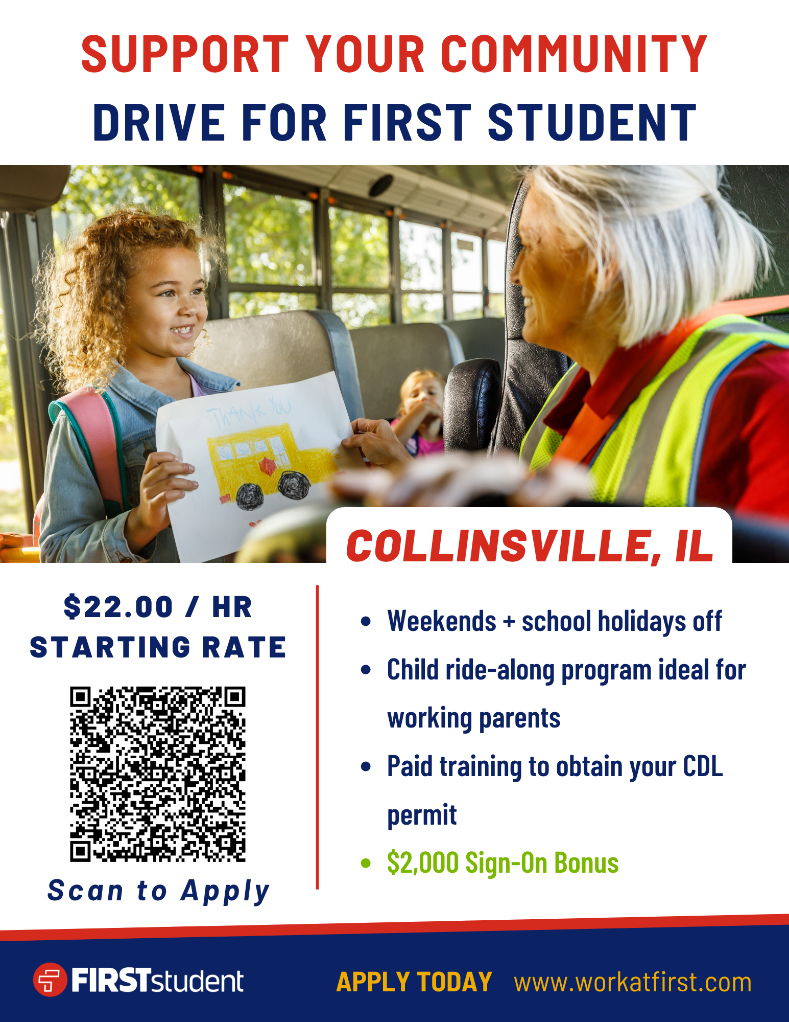 Drive for Our District: Become a First Student Bus Driver