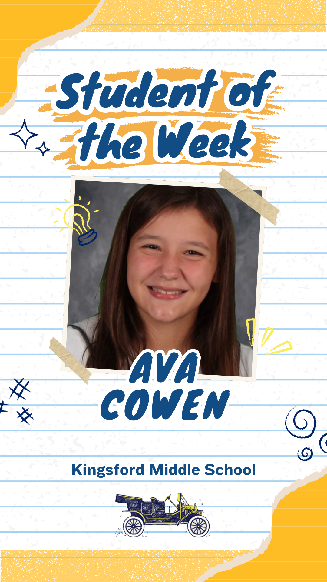 KMS Student of the Week, September 21, 2026
