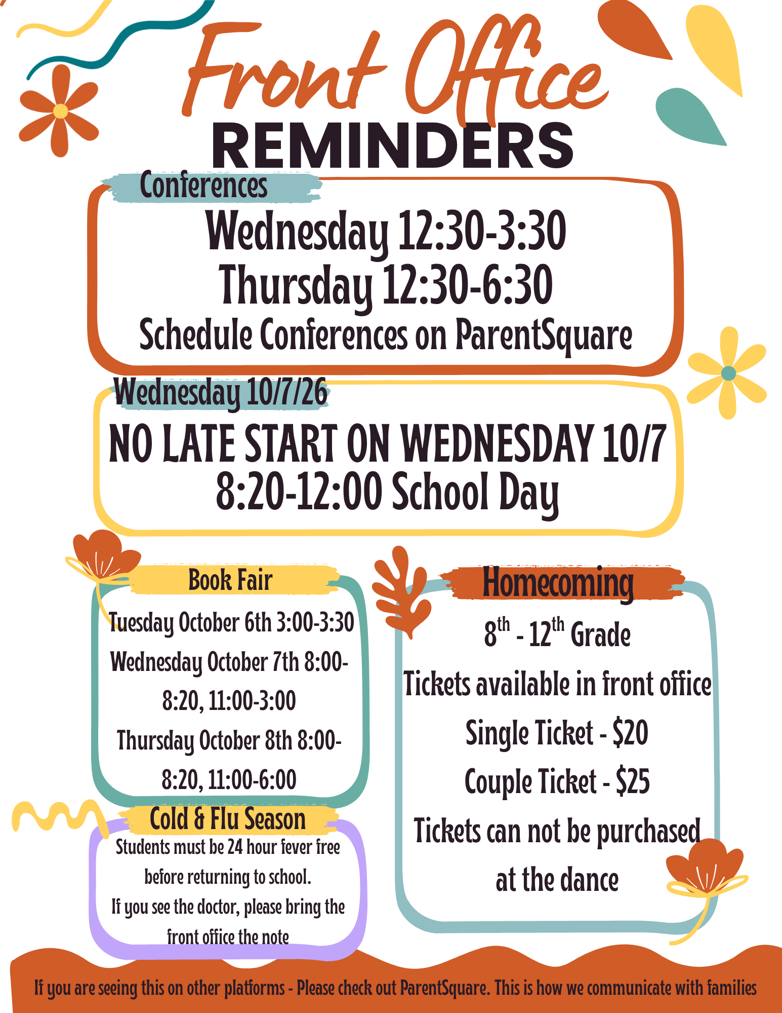 Front Office Reminder 10.5.26