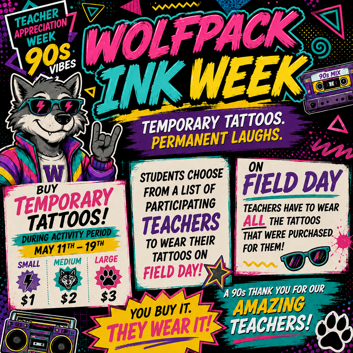 Totally Rad Teacher Appreciation Week: Tattoo the Teacher 