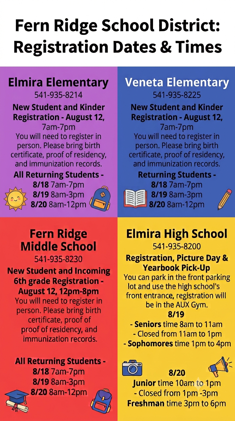 ALL Registration Schedules!
