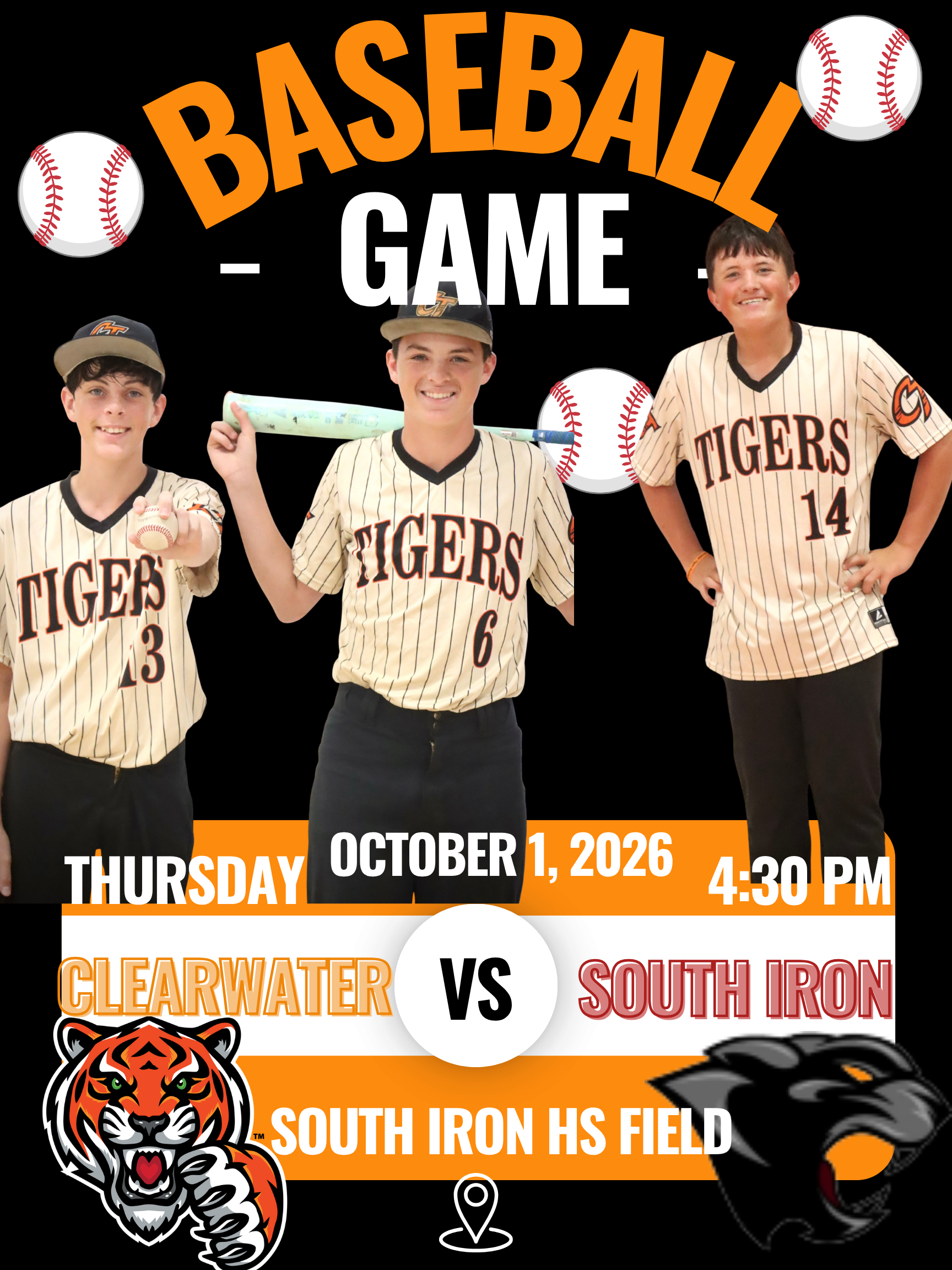Baseball Game- Thursday (10/1)