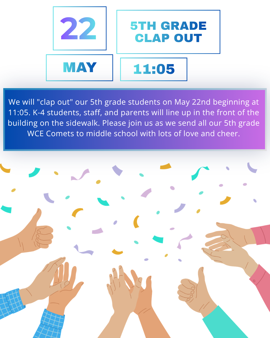 5th Grade Clap Out Event