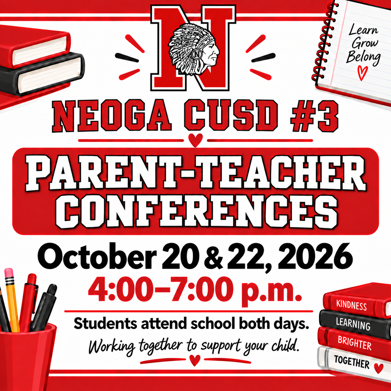 Parent-Teacher Conferences – October 20 & 22