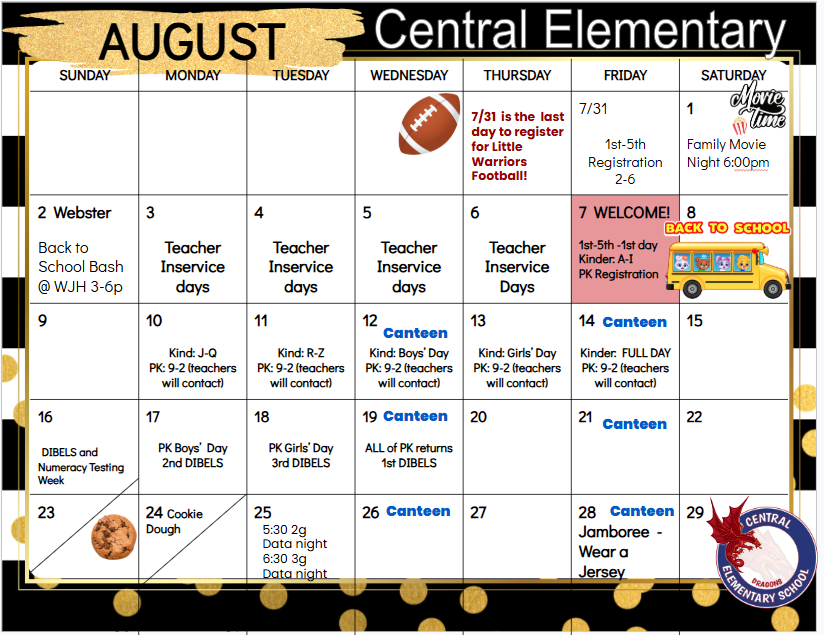August Calendar