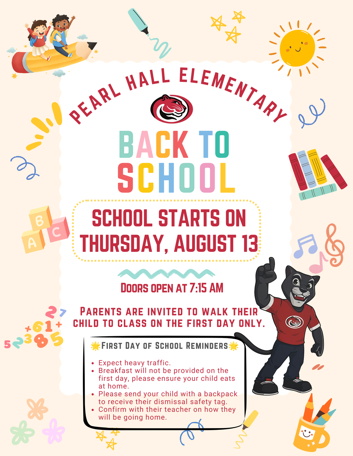 🌟 Tomorrow’s the big day — first day of school! 🌟