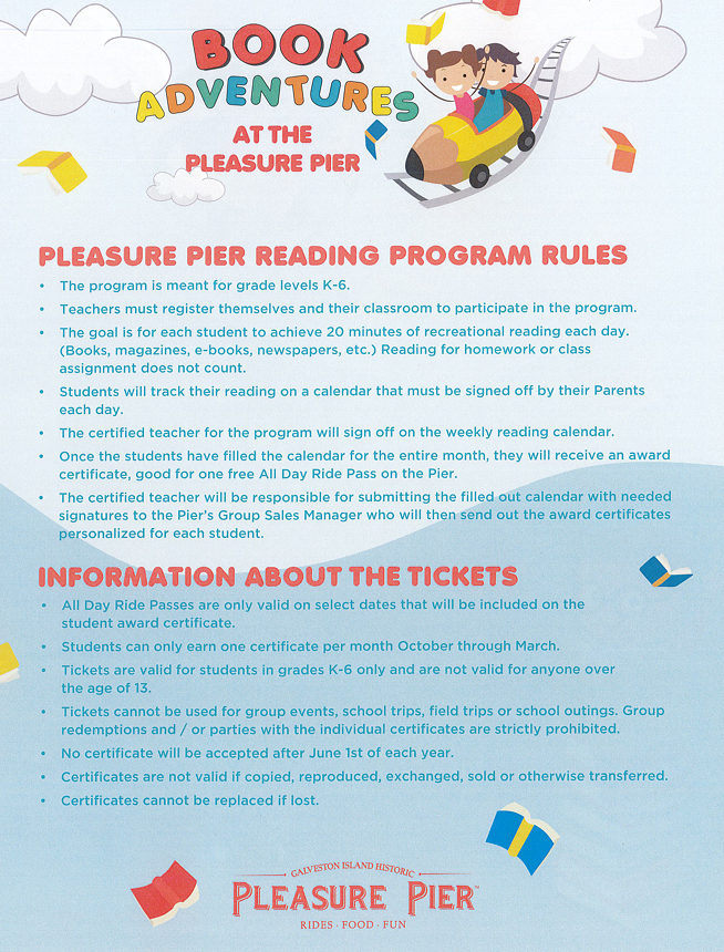 Pleasure Pier Reading Program