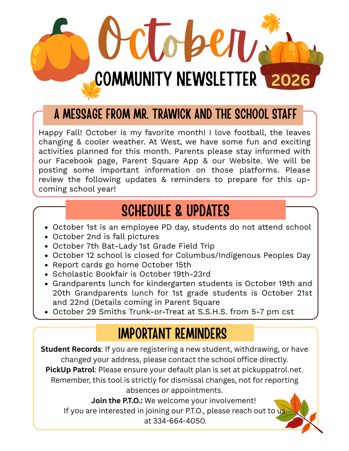 October 2026 Newsletter
