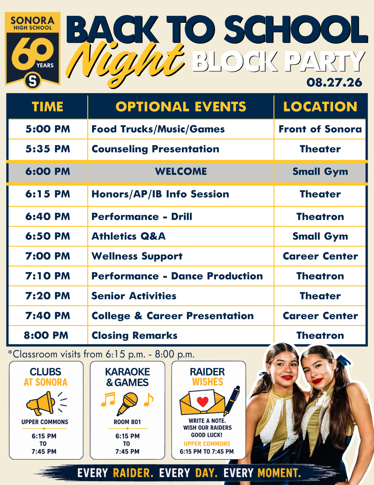 Join Us for Sonora’s Back to School Night Block Party!