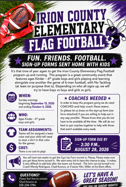 Irion County Elementary Flag Football