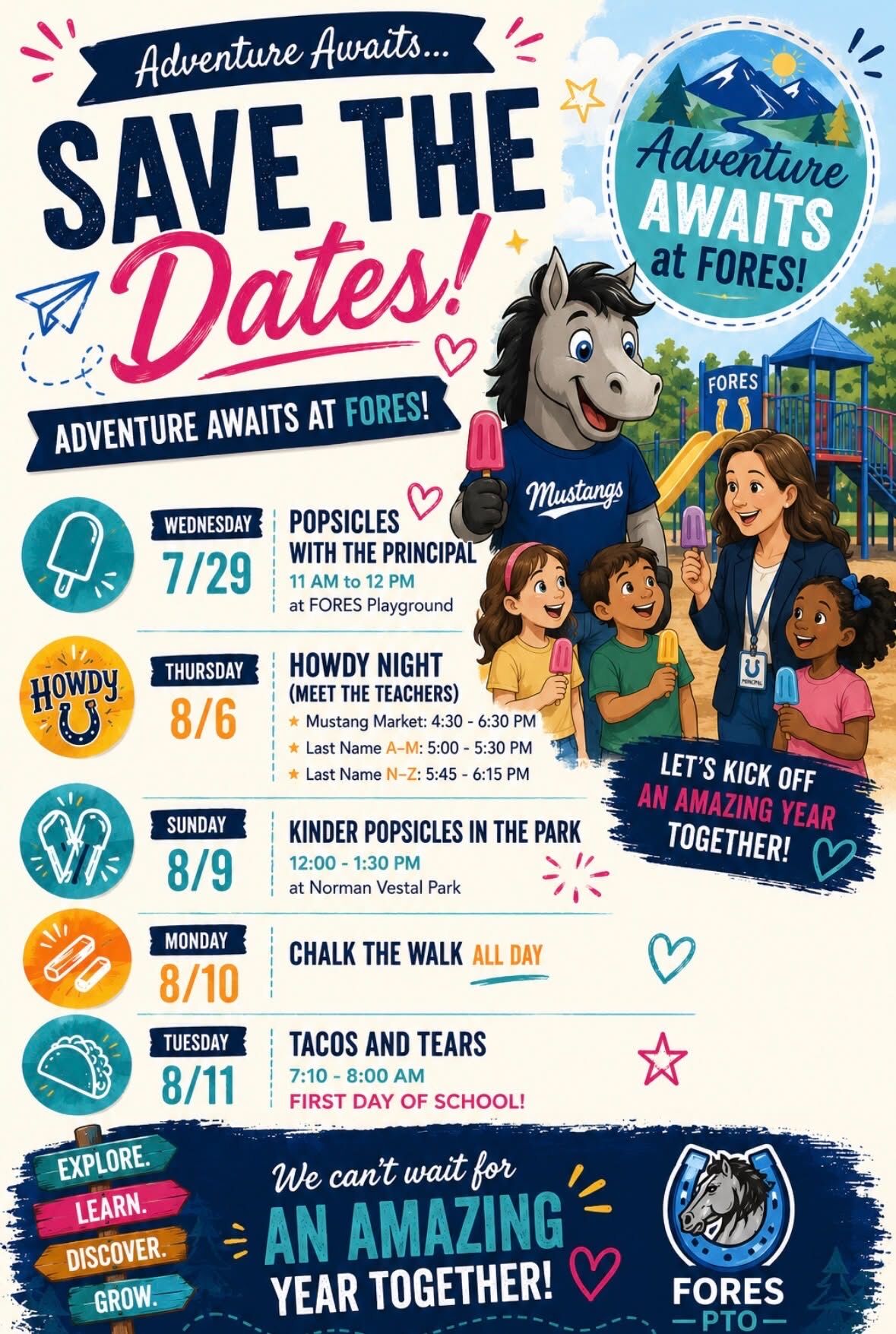 Back to School Information/Save the Dates