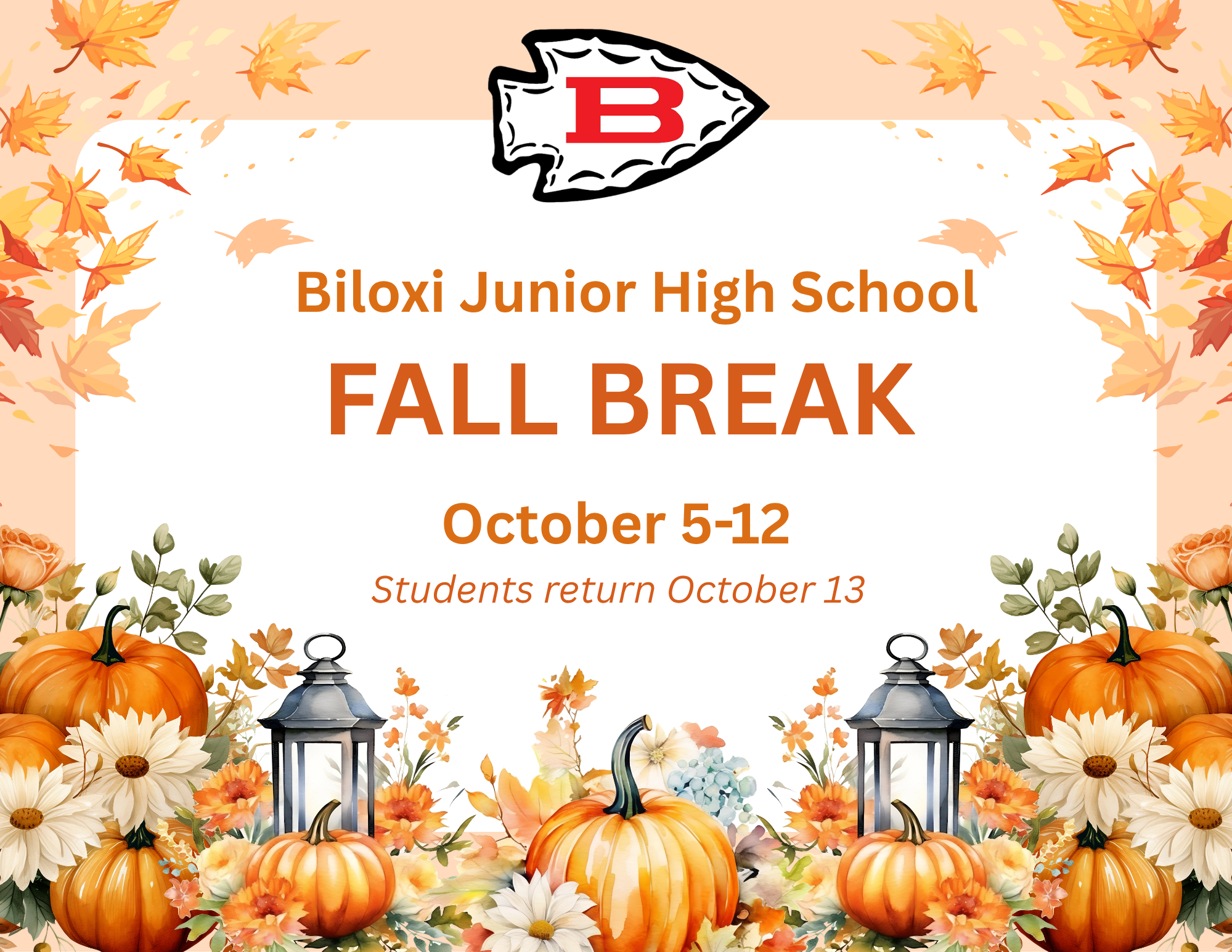 Fall Break 10/5-10/12