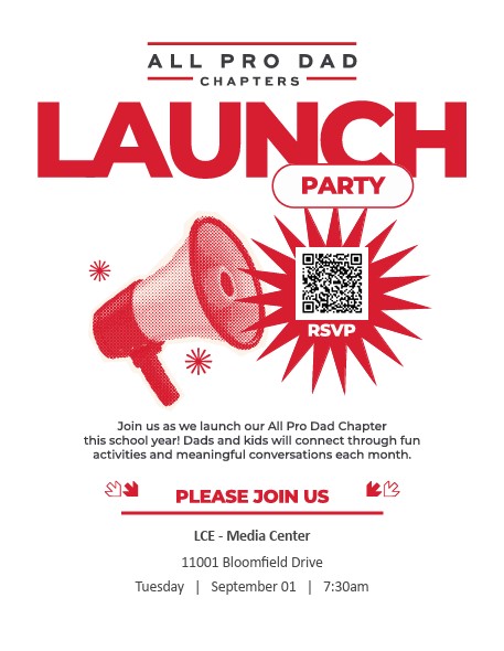 Launch Party - All Pro Dad! Tuesday, Sept. 1st 