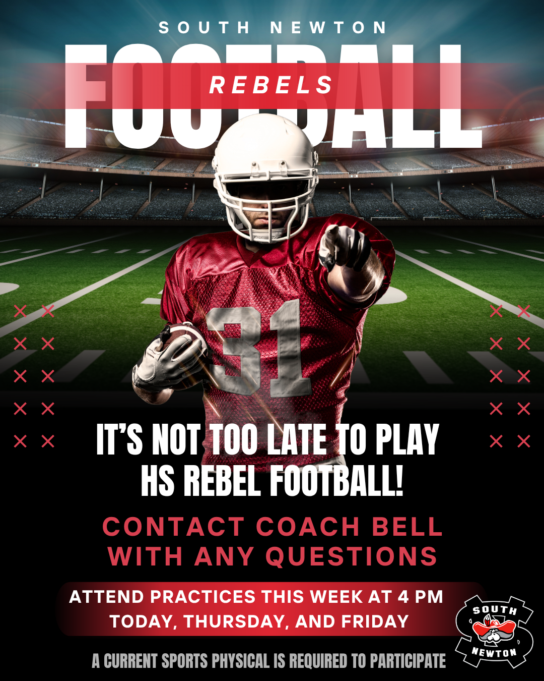 🏈 South Newton Football Needs Players!