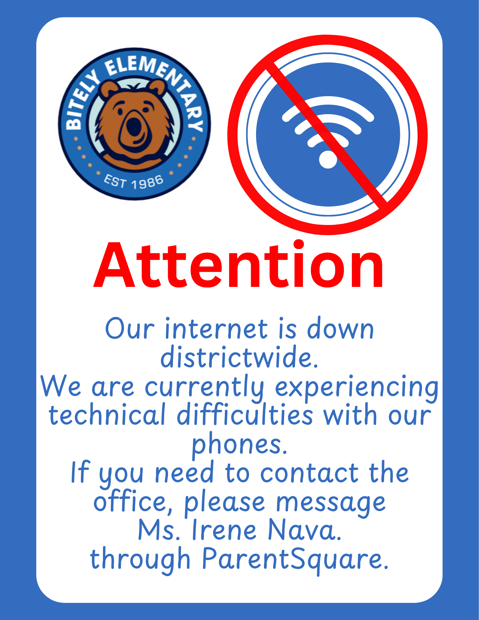 Our internet is down