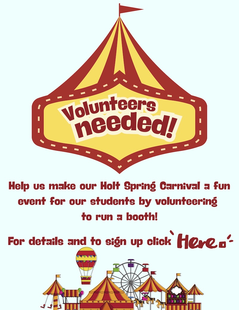Book Fair & Carnival Volunteers Needed!