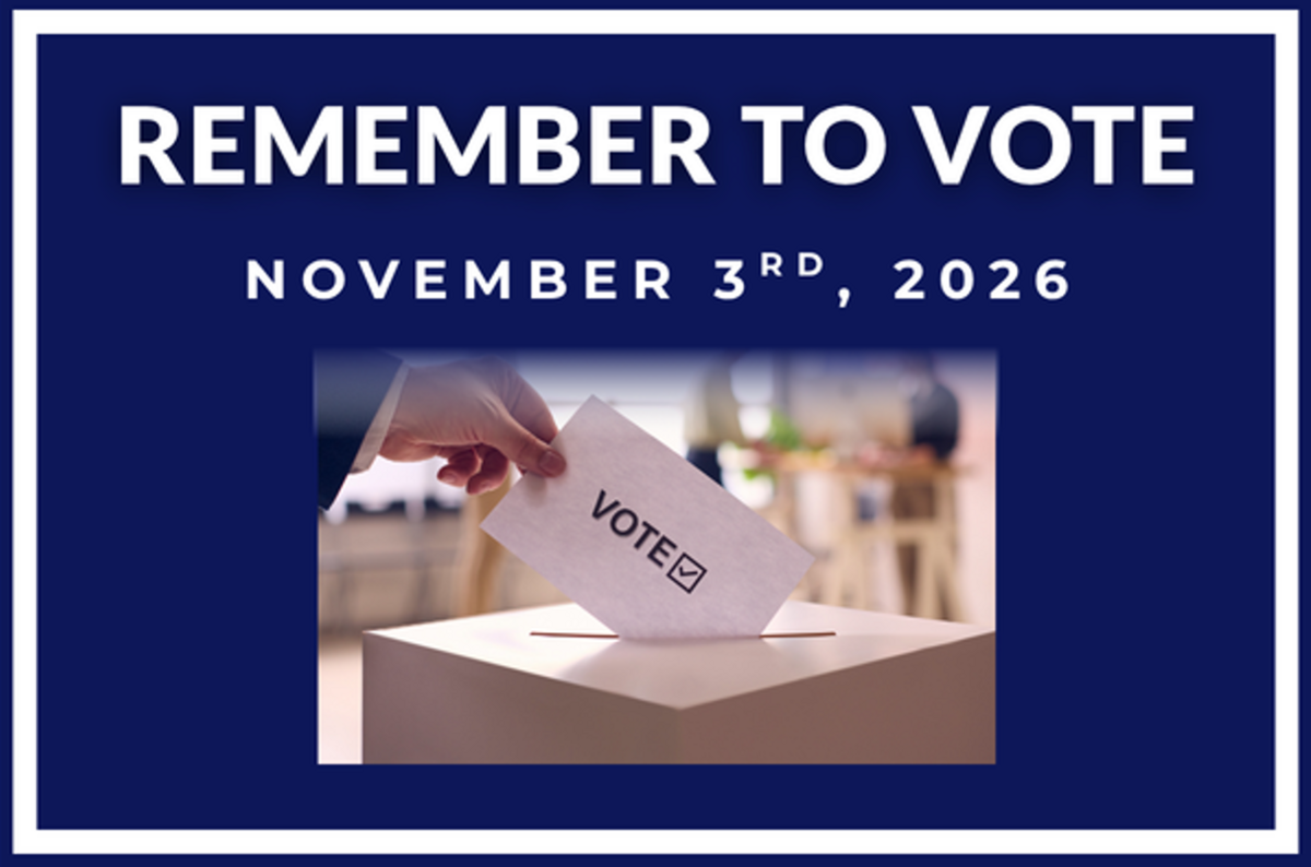 Remember to Vote: Election day is Tuesday, November 3rd!