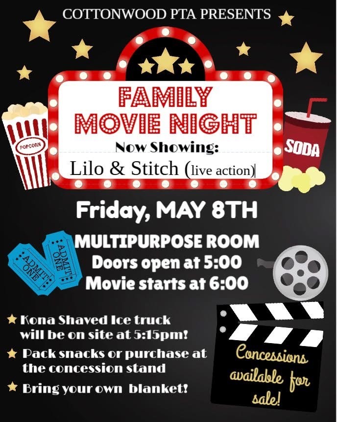 PTSA Hosts Movie Night- This Friday