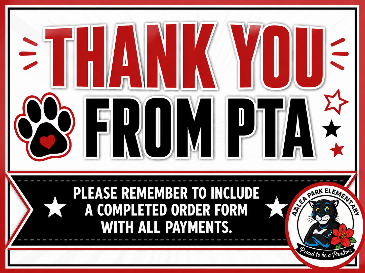 PTA Membership and T-shirt form