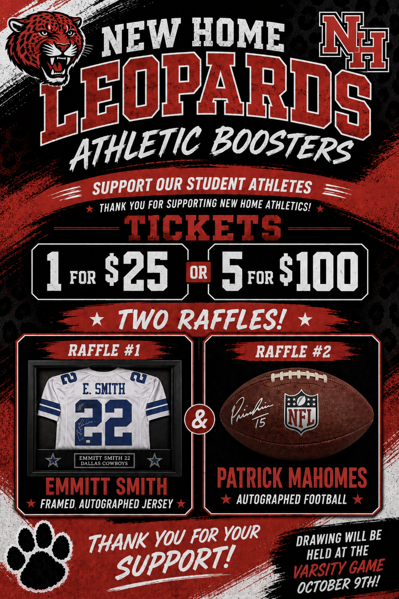 New Home Athletic Booster Raffle