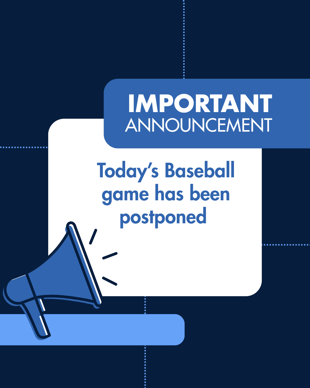 Baseball Game Postponed (4/30/26)
