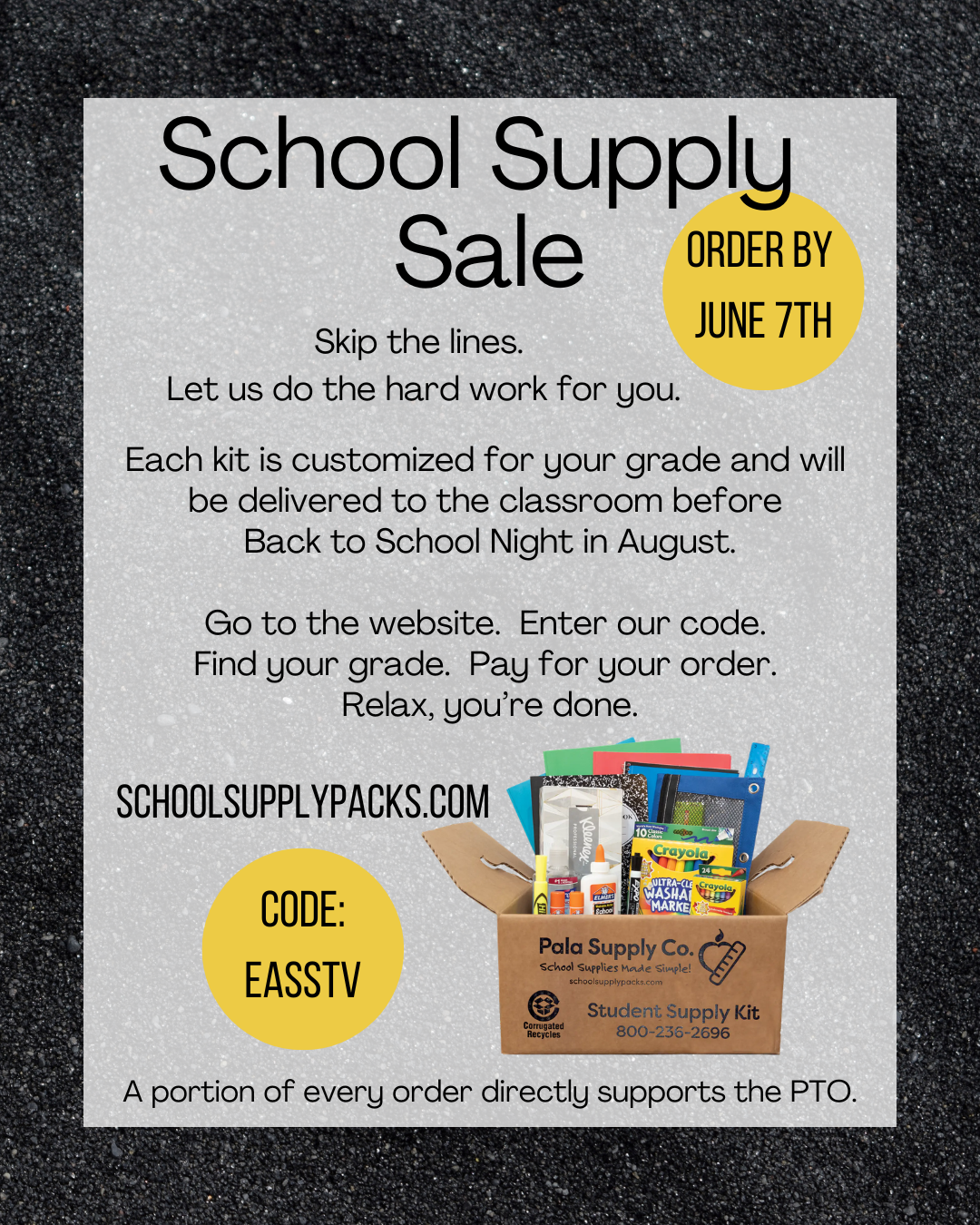 School Supply Sale